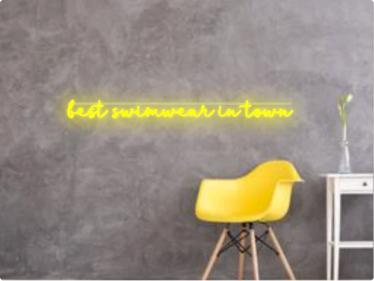 Custom text: best swimwear in town