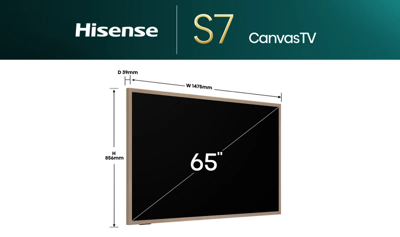 Hisense 65" Canvas S7NAU 4K QLED Smart TV 2024