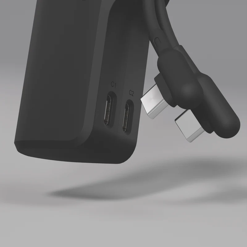 Cygnett Thumboost 5K Power Bank with USB-C Cable - Black