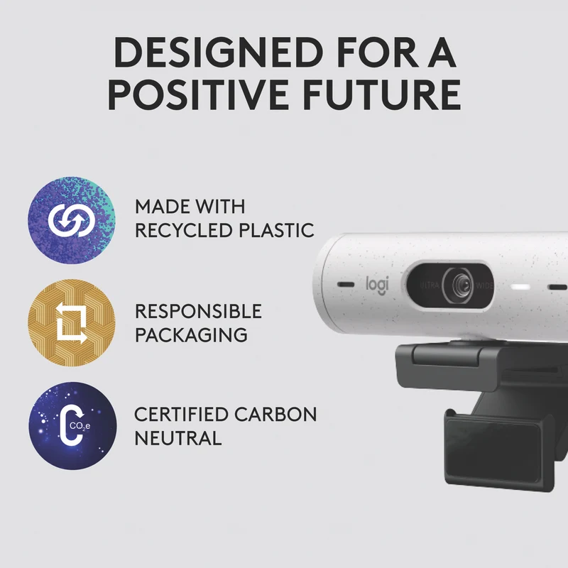 Logitech BRIO 500 Full HD 1080p webcam (White)