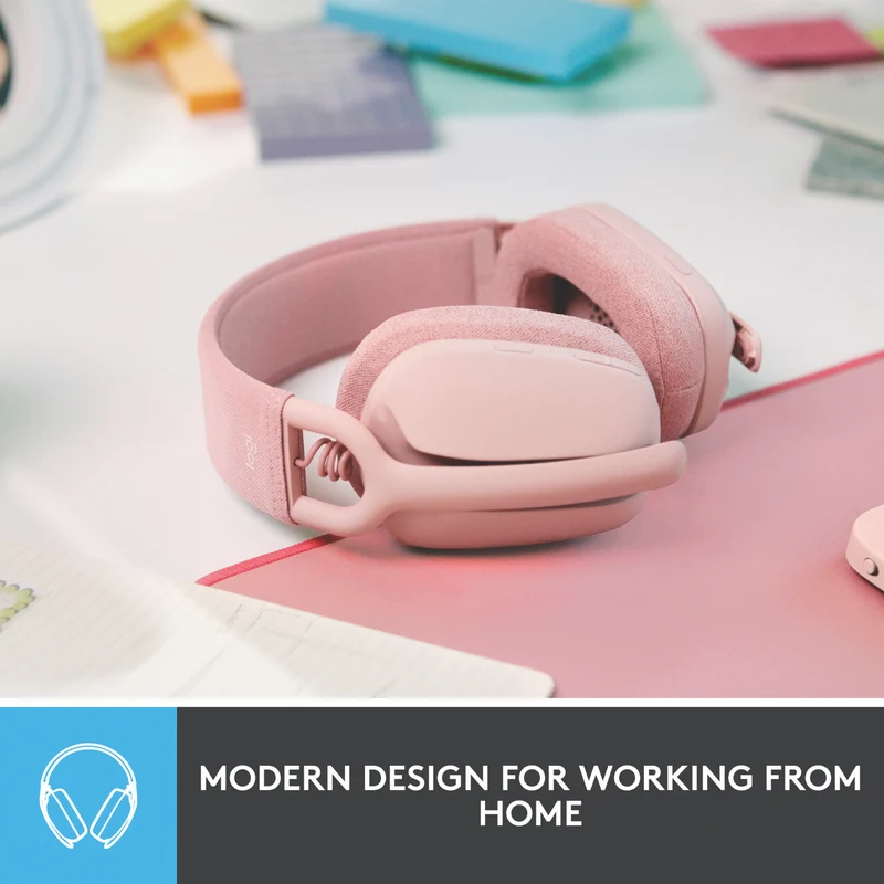 Logitech Zone Vibe 100 Headphones (Rose)