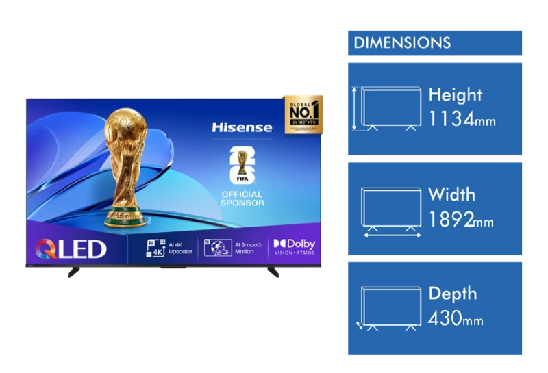 Hisense 85" Q6QAU QLED 4K Smart TV 2025