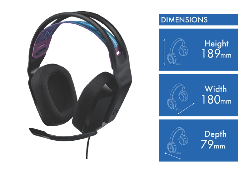 Logitech G335 Wired Gaming Headset (Black)