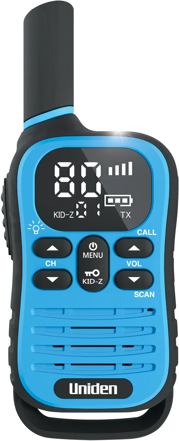 Uniden 80 Channel UHF Radio With Kid Zone USB-C Charging Triple Pack