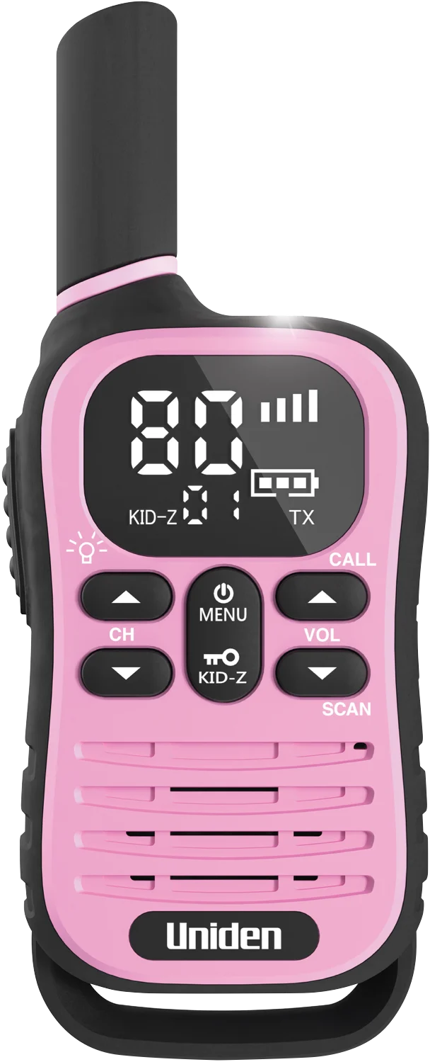 Uniden 80 Channel UHF Radio With Kid Zone USB-C Charging Quad Pack