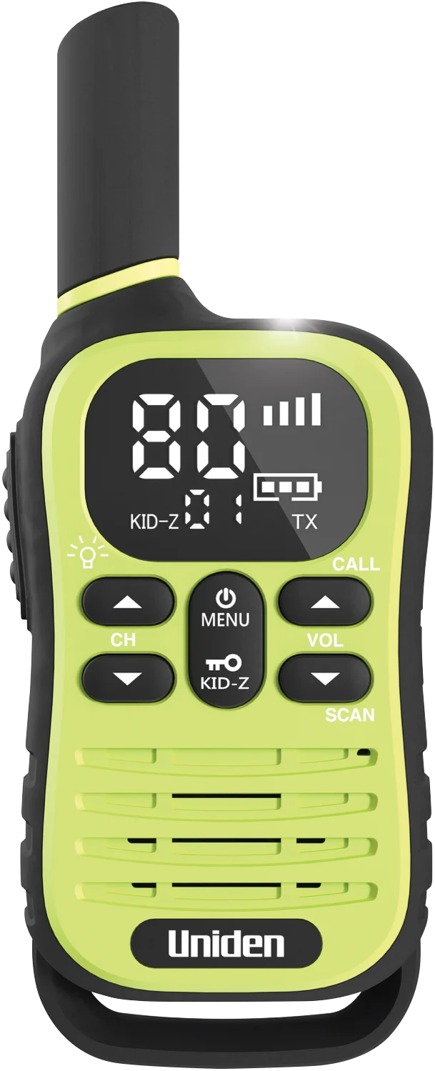 Uniden 80 Channel UHF Radio With Kid Zone USB-C Charging Five Pack