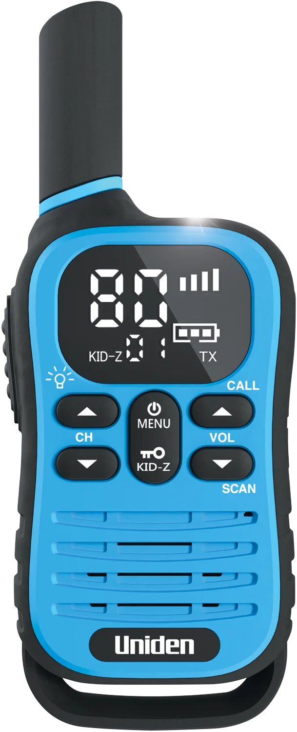 Uniden 80 Channel UHF Radio With Kid Zone USB-C Charging Five Pack
