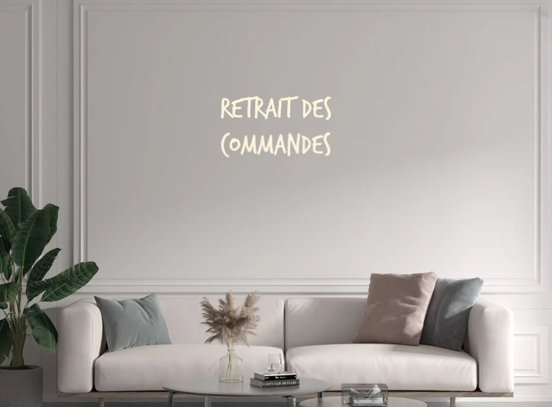 Custom text: RETRAIT DES COMMANDES