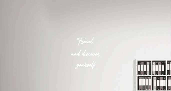 Custom text: Travel and discover yourself