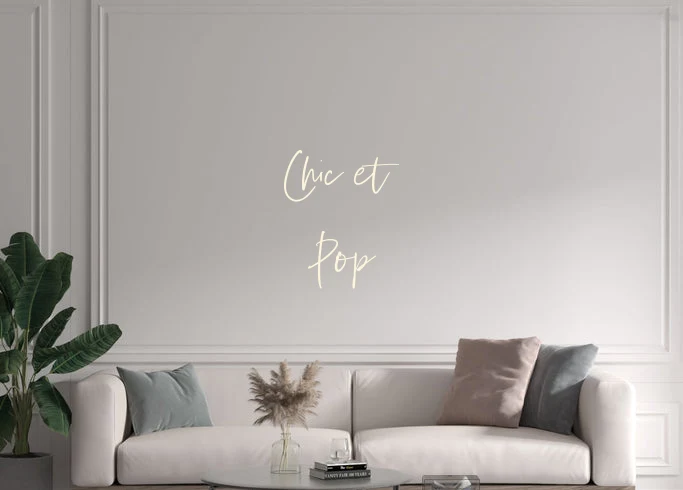 Custom text: Chic et Pop