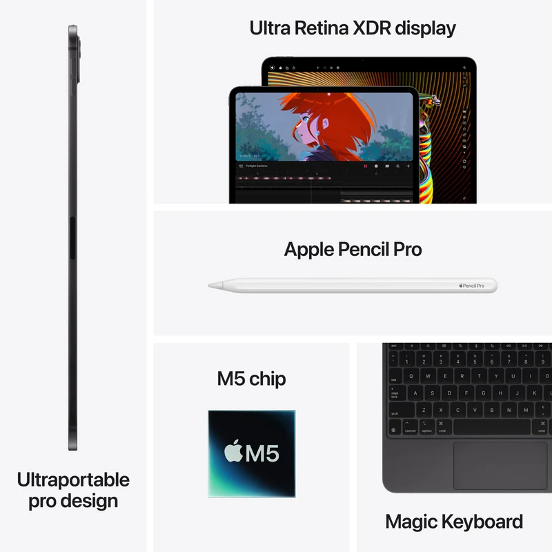 Apple iPad Pro 13" M5 Wi-Fi + Cellular 1TB Nano-texture glass - Space Black