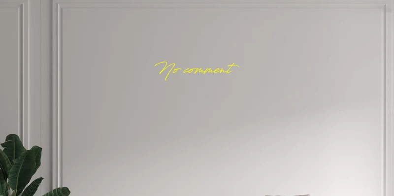Custom text: No comment