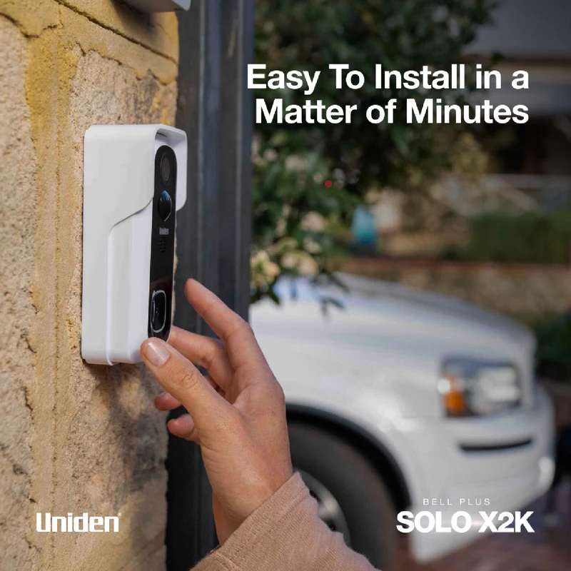Uniden 2K Fisheye Battery Doorbell & Chime