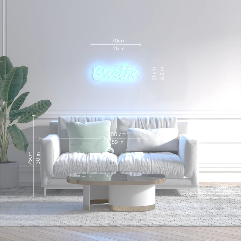 Breathe, signe en néon LED