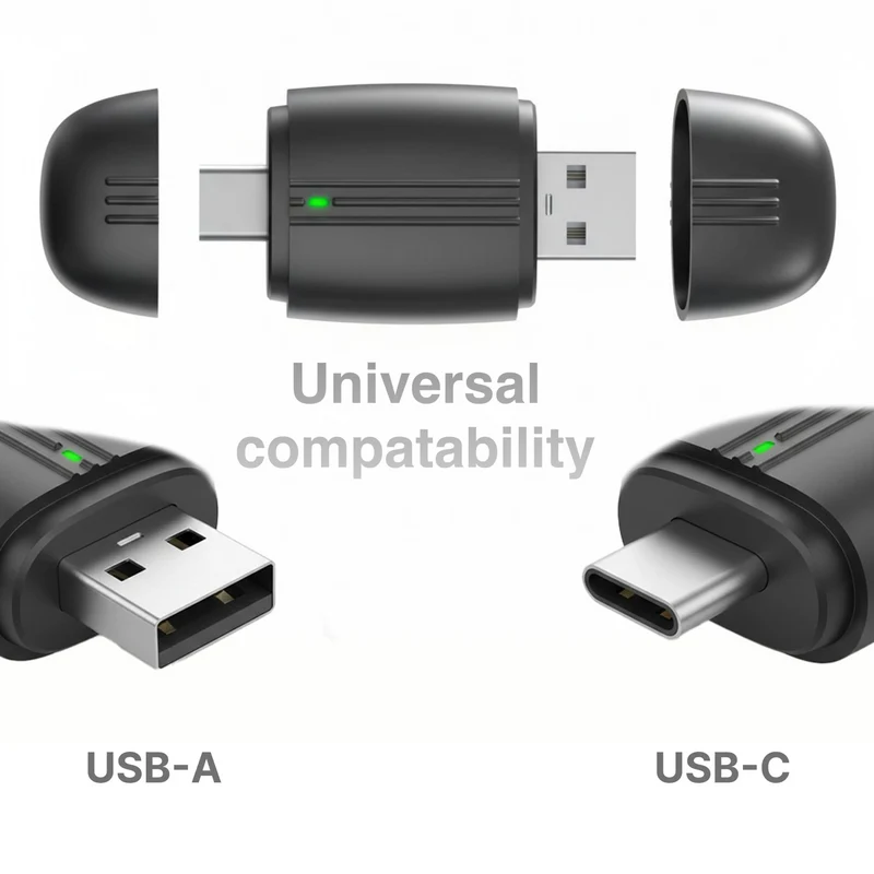 Laser Wireless Dongle for CarPlay/Android Auto USB-A and USB-C