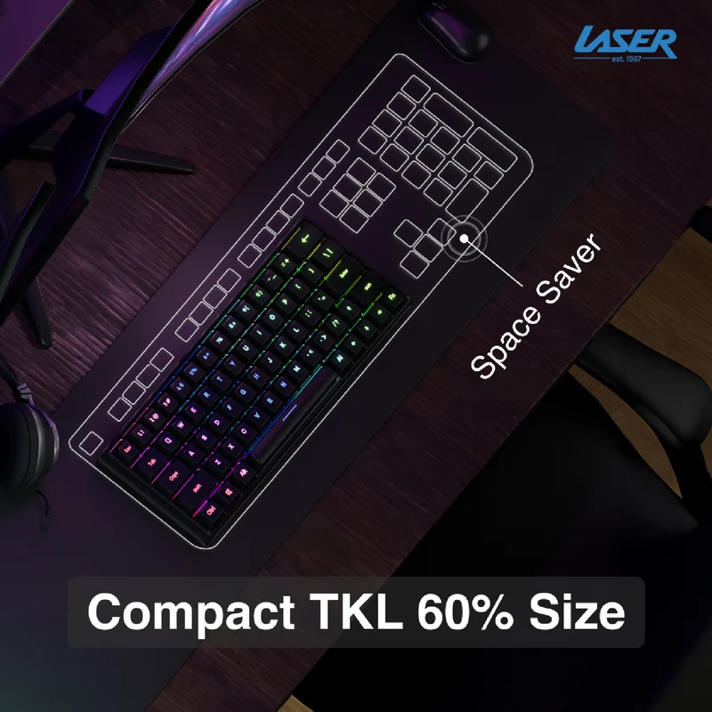 Laser Compact RBG Mechanical Gaming Keyboard