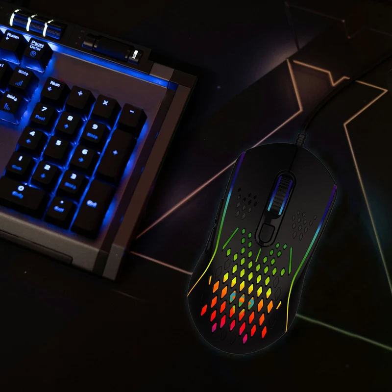 Laser Wired RGB Gaming Mouse (12800 DPI) - Black