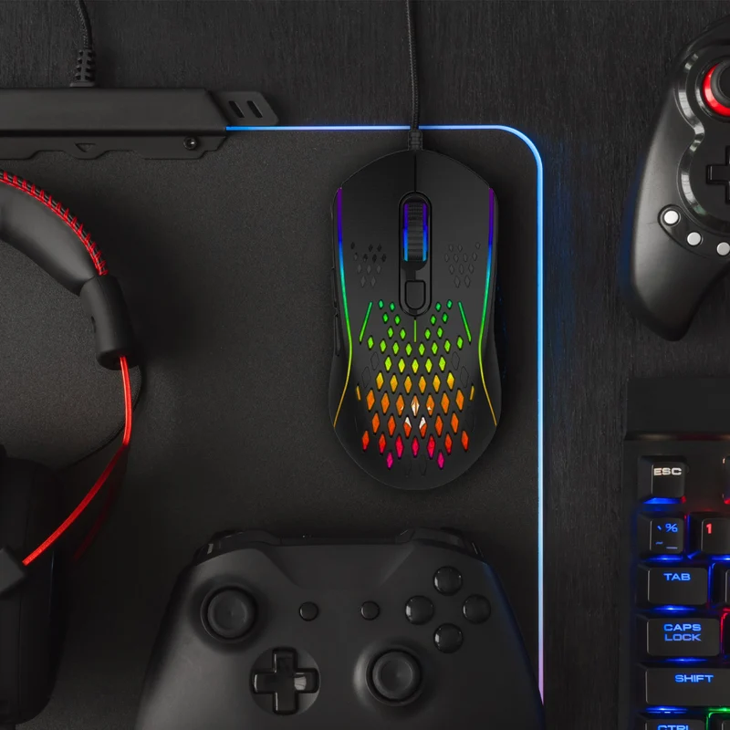 Laser Wired RGB Gaming Mouse (12800 DPI) - Black