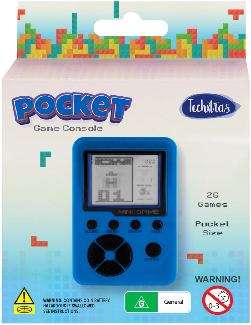 Techxtras KeyChain Game Machine (Blue)
