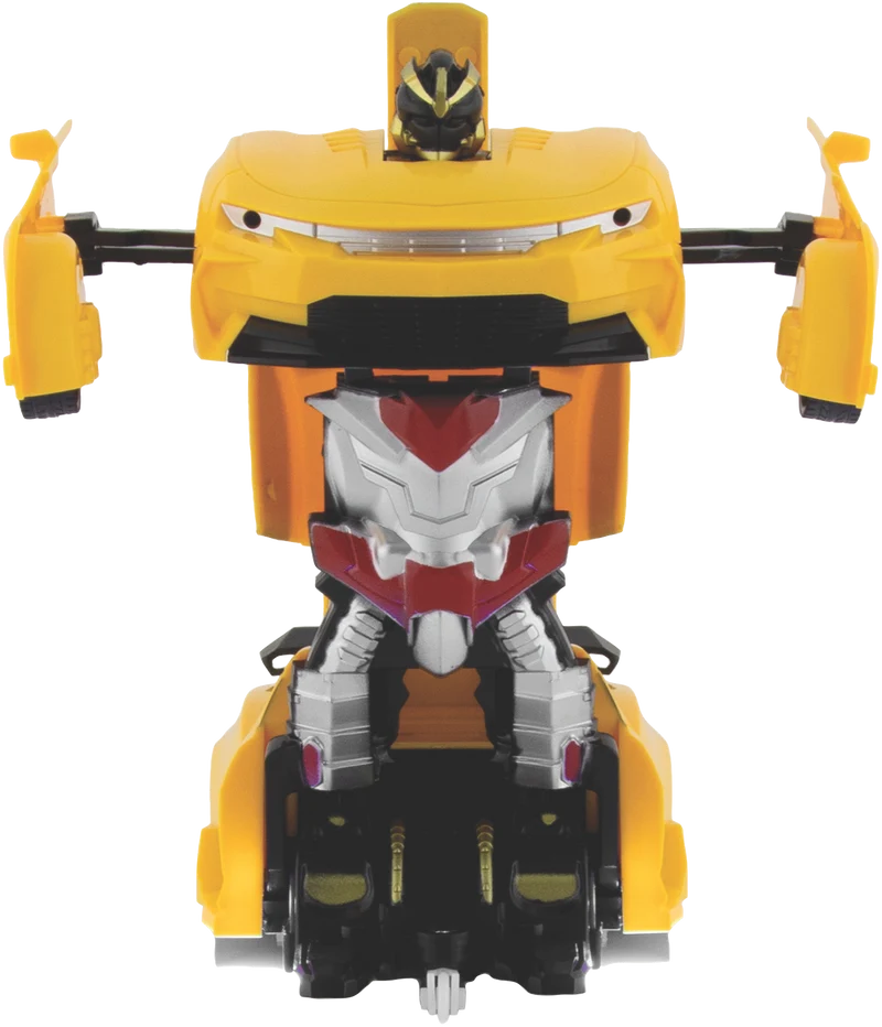 Techxtras Remote Control Transforming Robot Car (Yellow)