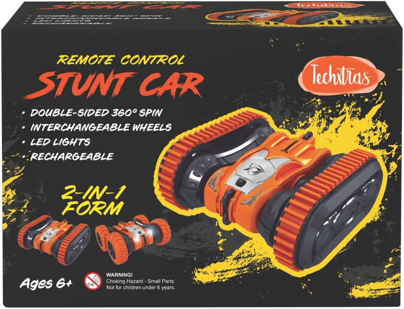 Techxtras Remote Control Stunt Car (Red)