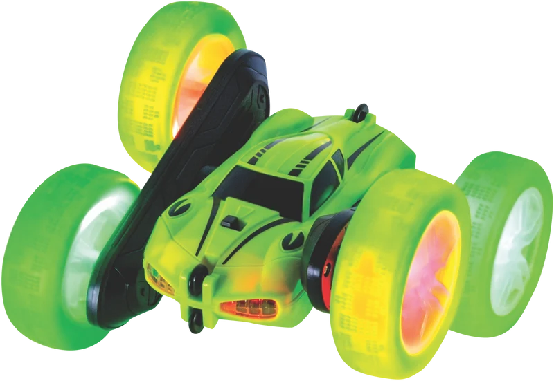 Techxtras Remote Control Stunt Car (Green)