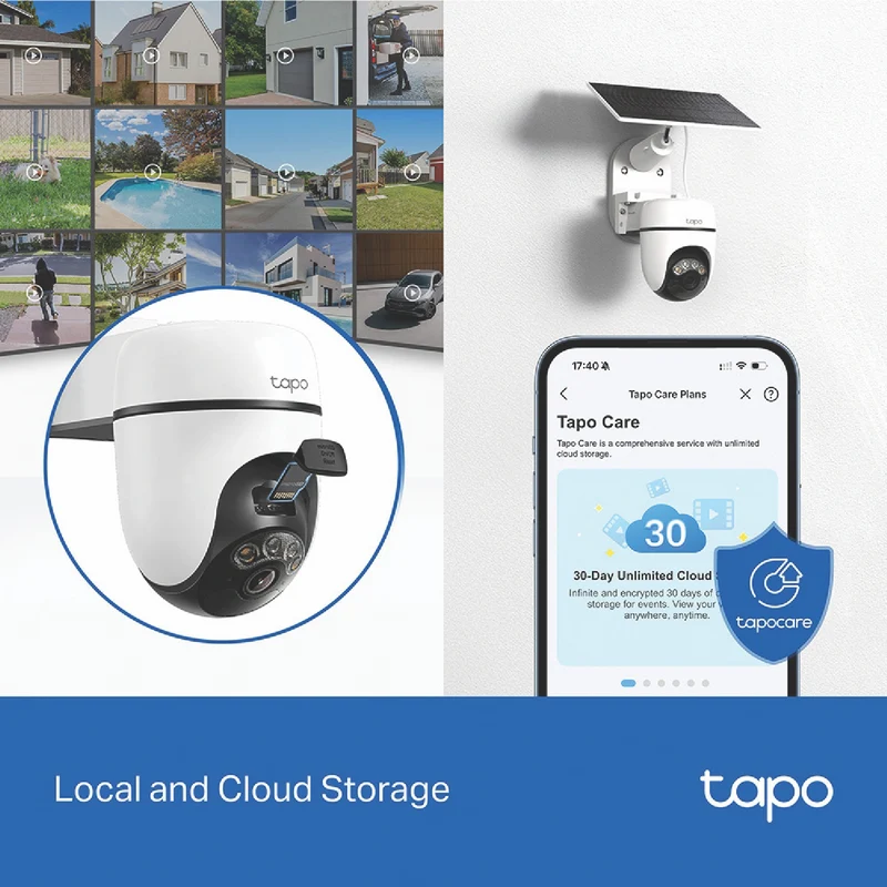 TP-LINK 2K Solar-Powered Pan/Tilt Security Camera Kit
