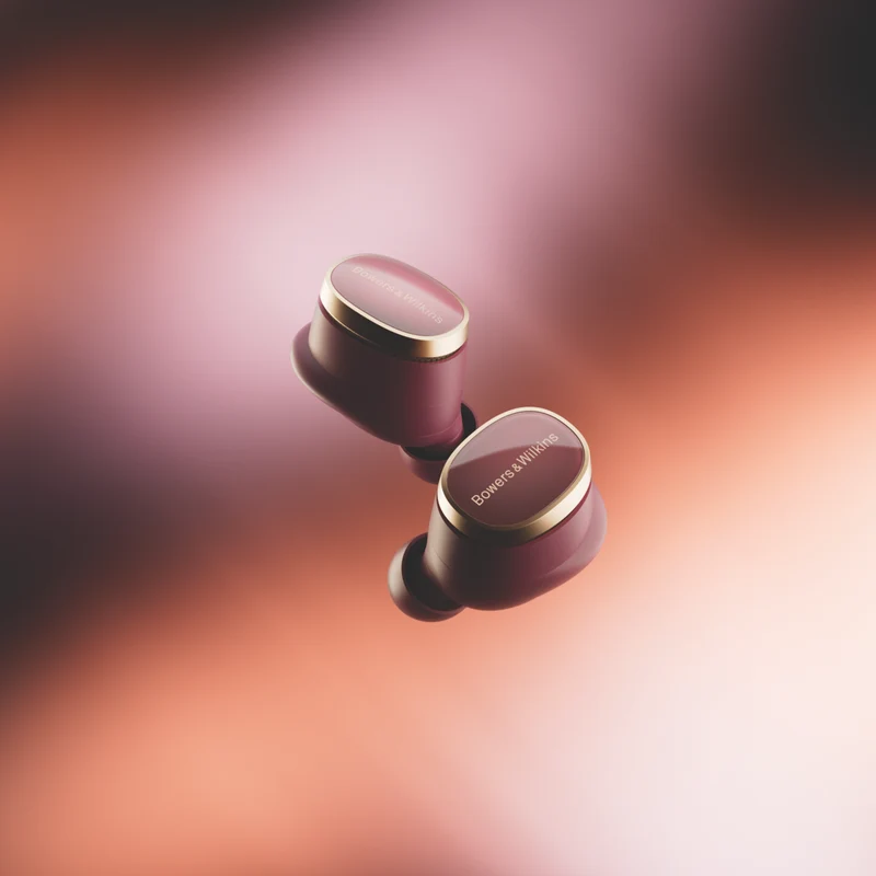 Bowers and Wilkins PI8 Noise Cancelling Earbuds Burgundy