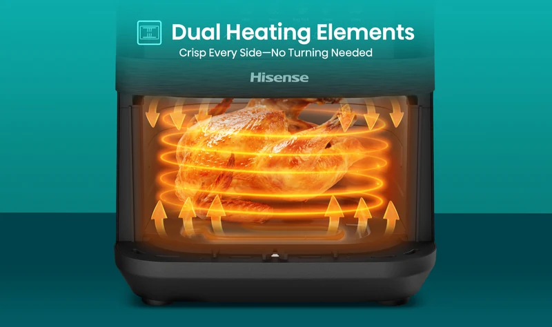 Hisense 8 Litre Air Fryer With Window And Colour display