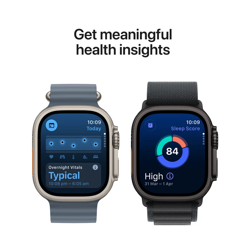 Apple Watch Ultra 3GPS + Cellular49mmNatural Titanium Case - Anchor Blue Ocean Band