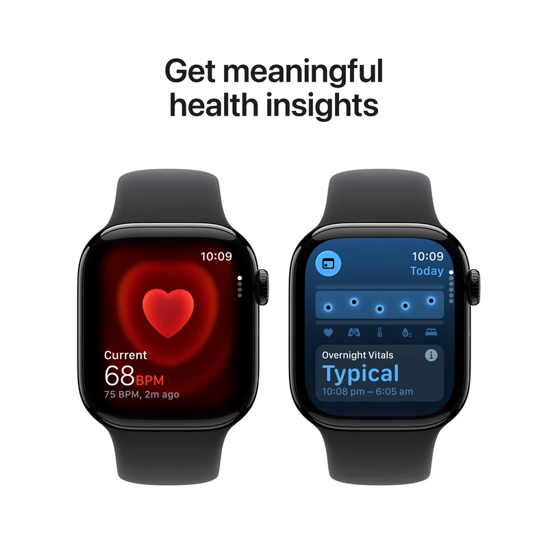 Apple Watch Series 11GPS42mmJet Black Aluminium Case - Black Sport Band S/M