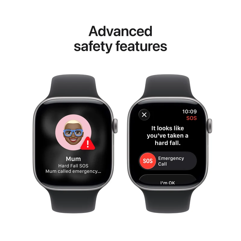 Apple Watch Series 11GPS46mmSpace Grey Aluminium Case - Black Sport Band M/L