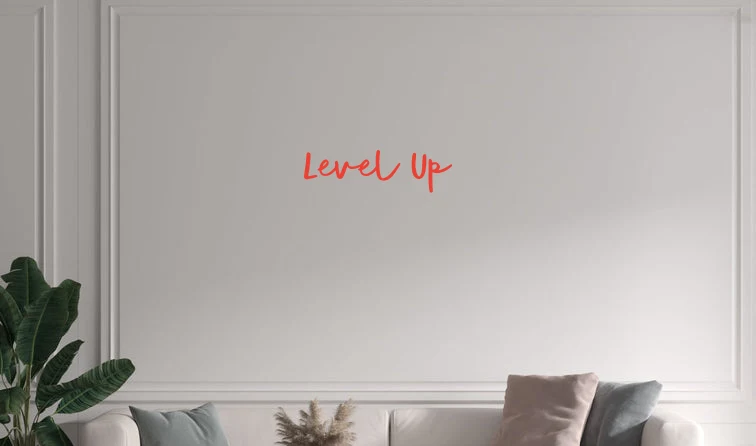 Custom text: Level Up