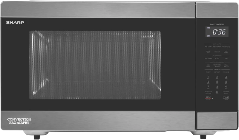 Sharp 36L 1000W Pro Airyfry Convection Microwave Black Stainless