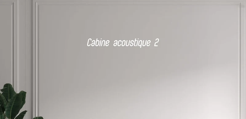 Custom text: Cabine acoustique 2