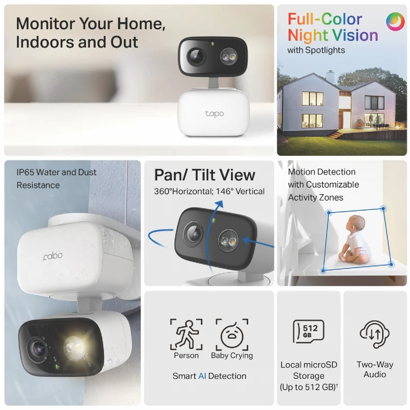 TP-LINK Tapo Indoor/Outdoor Pan Tilt Security Camera