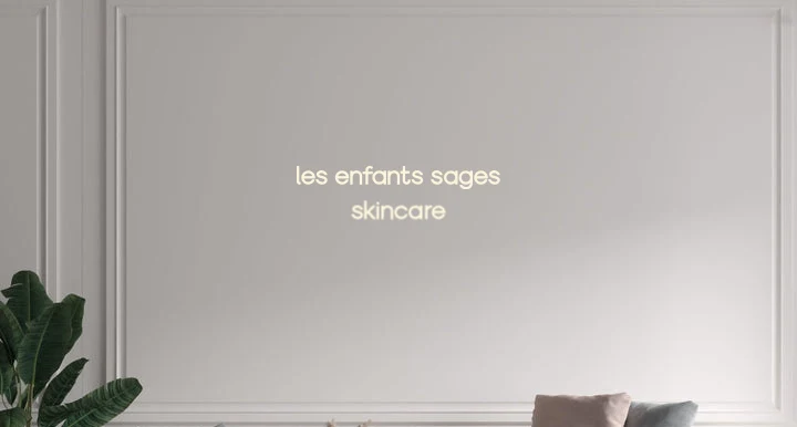 Custom text: les enfants sages skincare