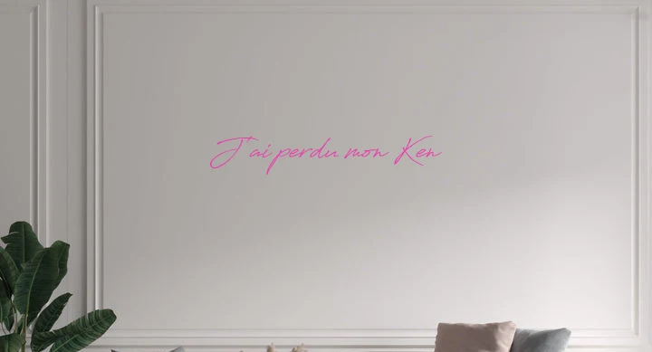 Custom text: J'ai perdu mon Ken