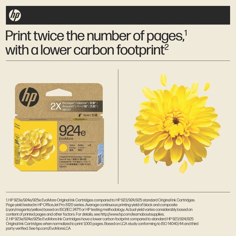 HP 924e EvoMore Yellow Original Ink Cartridge