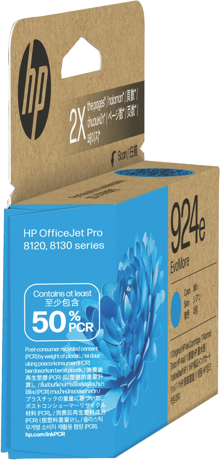 HP 924e EvoMore Cyan Original Ink Cartridge