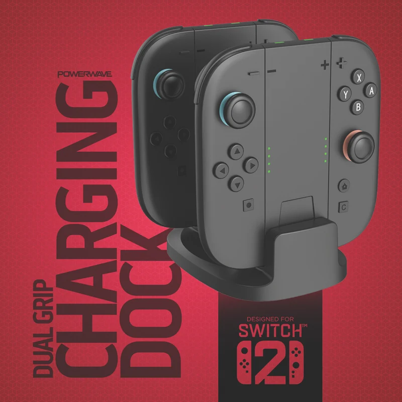 Powerwave Nintendo Switch 2 Dual Grip Charging Dock