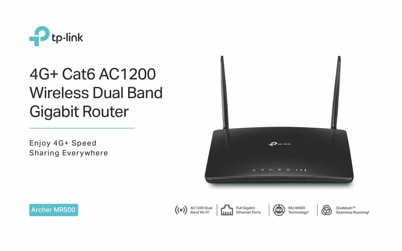 TP-LINK 4G+ Cat6 AC1200 Wireless Dual Band Gigabit Router