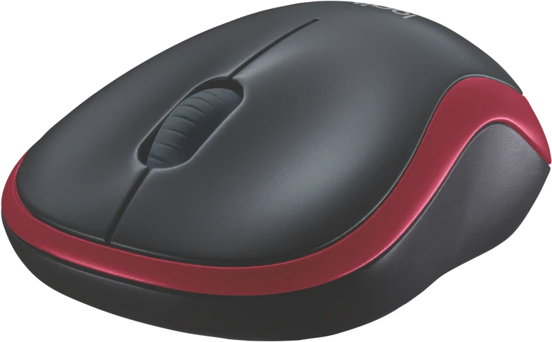 Logitech M185 Wireless Mouse (Red)