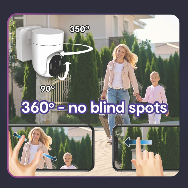 Connect SmartHome 2K Outdoor Pan & Tilt Camera with Solar