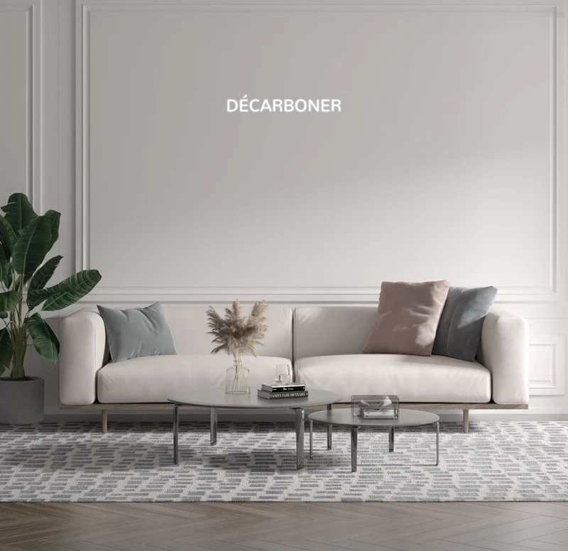 Custom text: DÉCARBONER