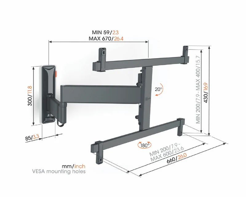 Vogels Full Motion+ TV Wall Mount 40-77"