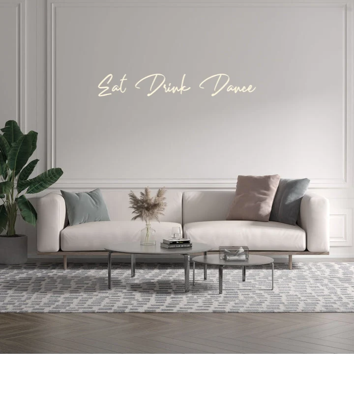 Custom text: Eat Drink Dance