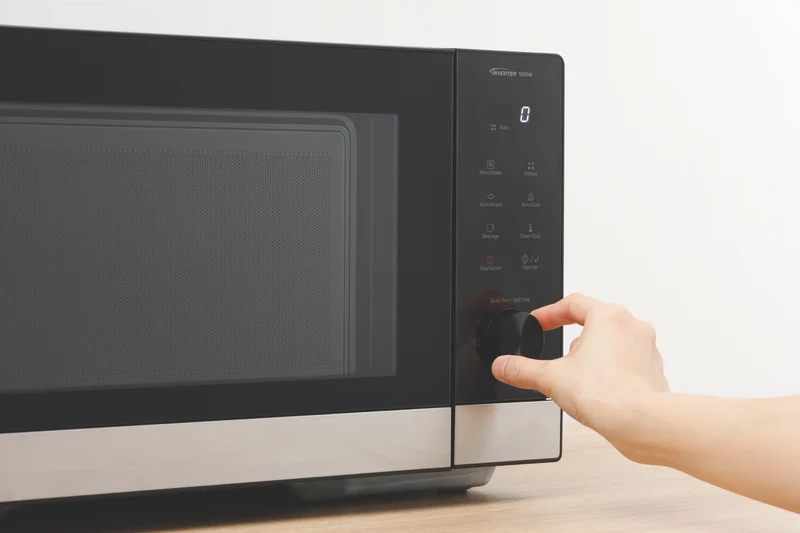 Panasonic 29L 1000W Compact Inverter Microwave Black/Stainless Steel