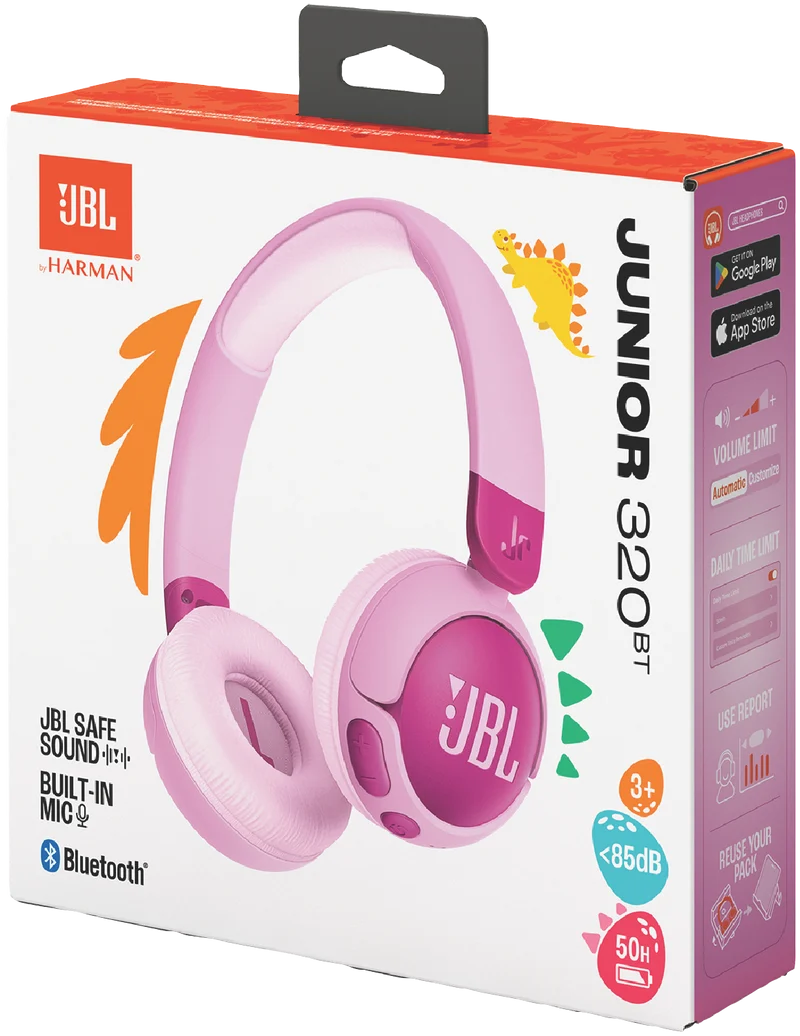 JBL JR320 BT Kids On Ear Headphones - Purple