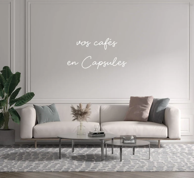 Custom text: vos cafés en Capsules